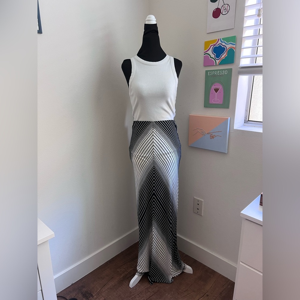 Black & White Chevron Maxi Skirt (SP)